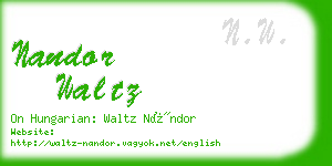 nandor waltz business card